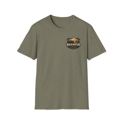 Backwater Outfitters Buggy T-Shirt — Vintage Sunset Fishing & Outdoors Tee