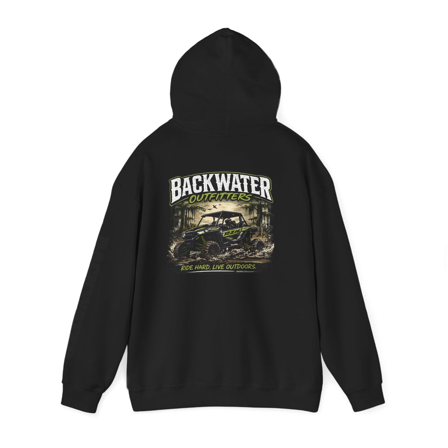 Backwater Outfitters Hoodie — Outdoor Off-Road Graphic Pullover