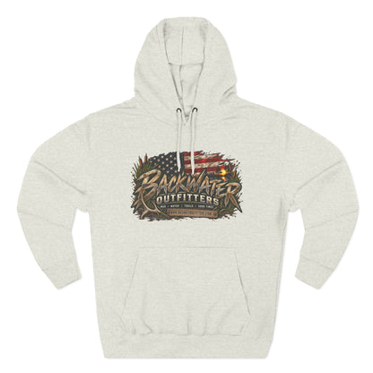 Backwater Outfitters Off-Road Hoodie – American Flag & UTV Graphic Fleece Printify