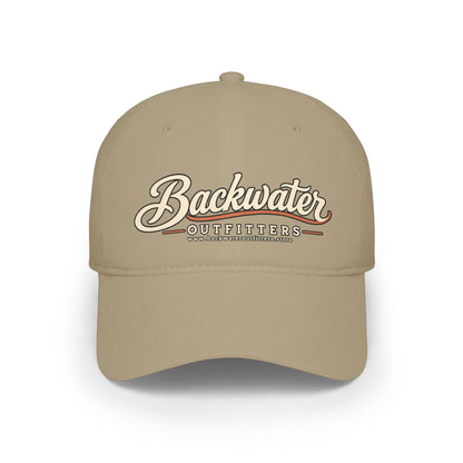 Backwater Outfitters Low Profile Baseball Cap – Retro Script Outdoor Hat