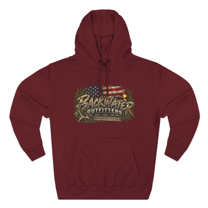 Backwater Outfitters Off-Road Hoodie – American Flag & UTV Graphic Fleece Printify