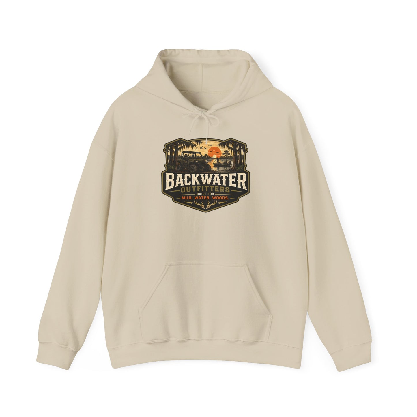 Backwater Outfitters Hoodie – "Can't Talk, I'm in a Stand Meeting" Hunting Hoodie