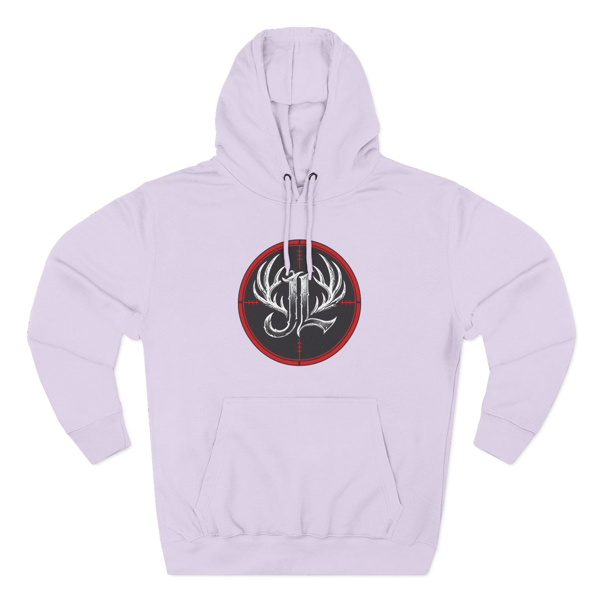 James Luker Hunting Logo Hoodie — Backwater Outfitters Antler Crest Fleece Hoodie Printify