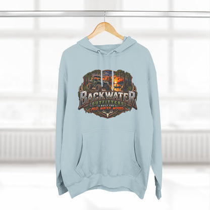 Backwater Outfitters Fishing Hoodie — "Master Baiter" Graphic Pullover