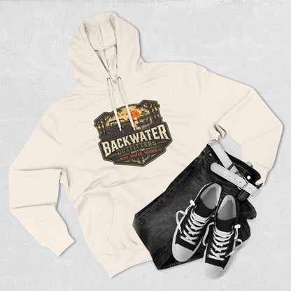 Backwater Outfitters Fishing Hoodie — “My Retirement Plan Has a Trolling Motor” Graphic