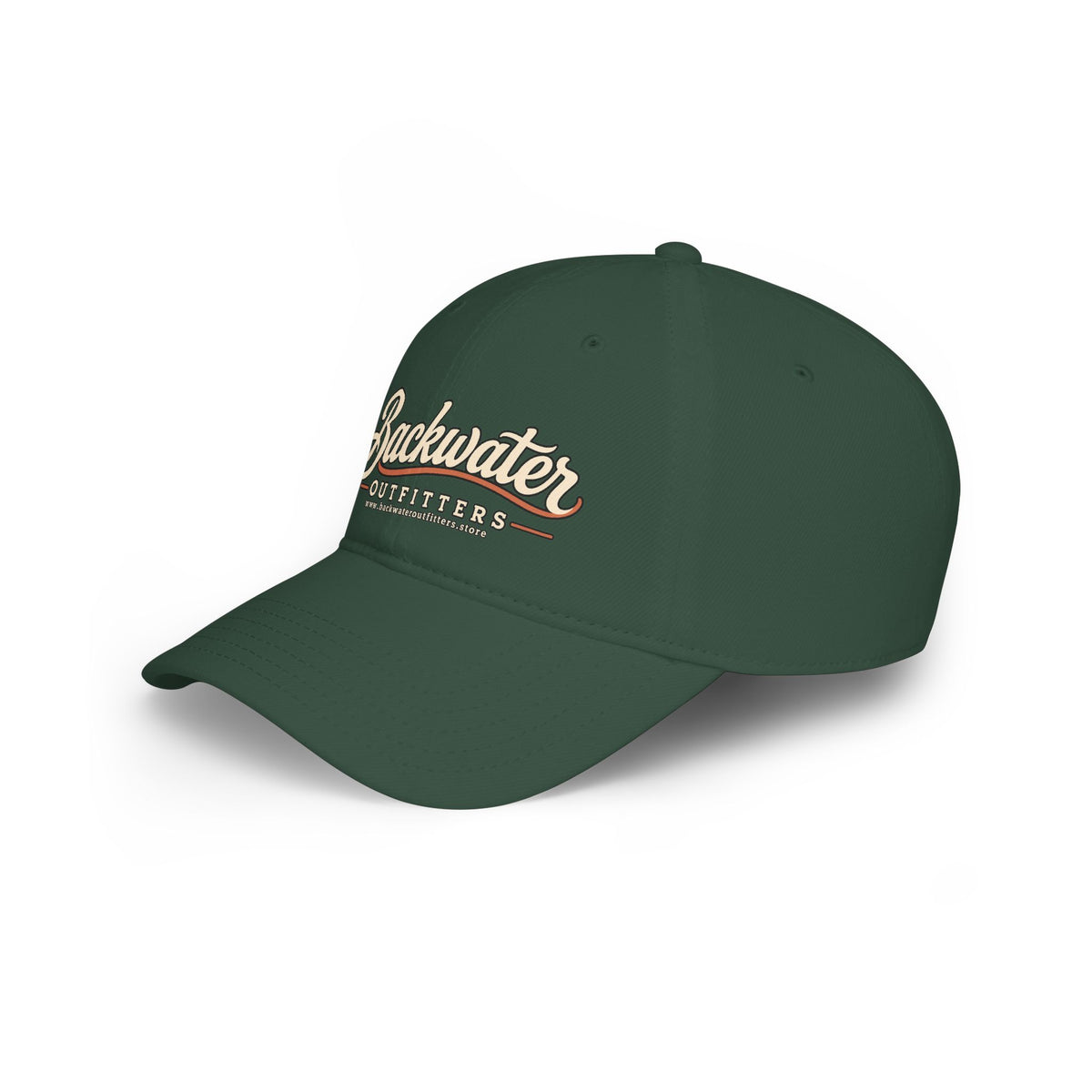 Backwater Outfitters Low Profile Baseball Cap – Retro Script Outdoor Hat