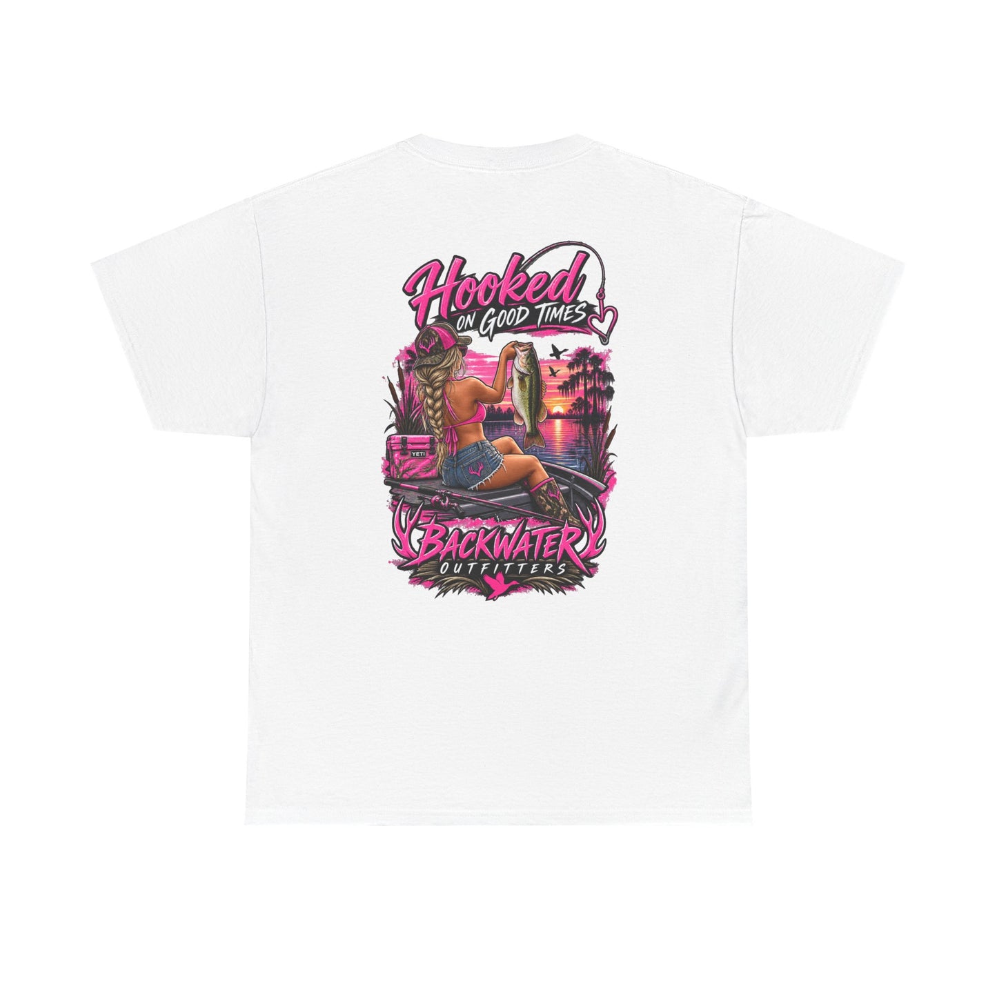 Backwater Outfitters "Hooked on Good Times" Graphic Tee
