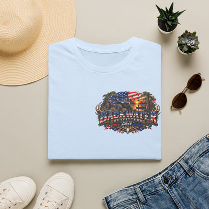 Patriotic Trailblazer T-Shirt — American Flag Motorcycle Graphic