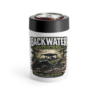 Backwater Outfitters Can Cooler — 'Ride Hard, Live Outdoors' Beverage Holder
