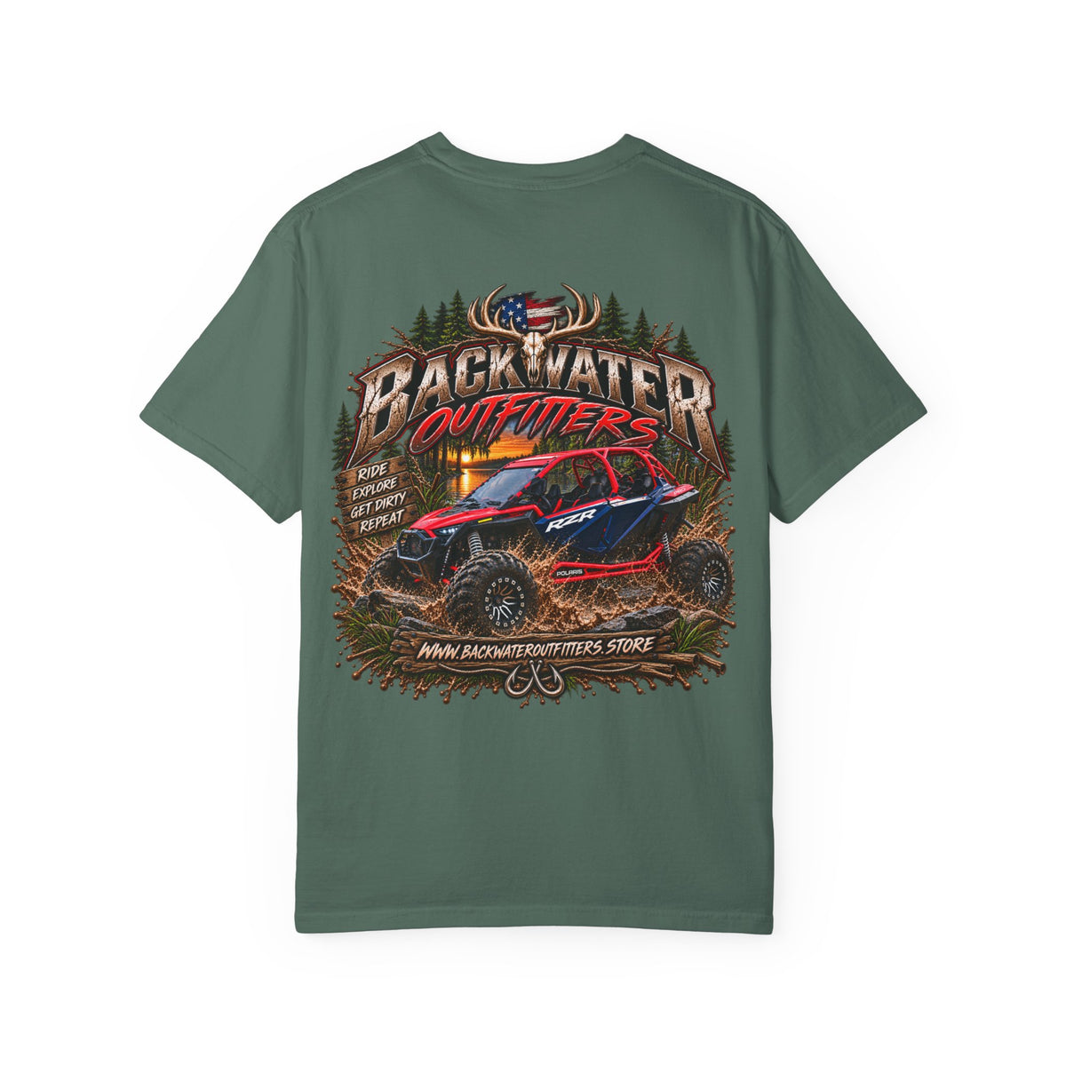Off-Road UTV Graphic T-Shirt — "Backwater Outfitters" Adventure Tee