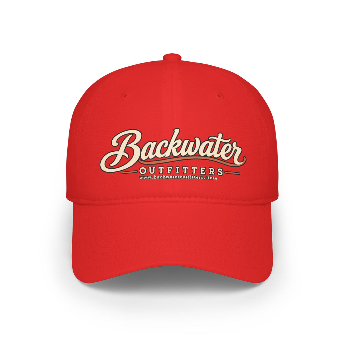 Backwater Outfitters Low Profile Baseball Cap – Retro Script Outdoor Hat