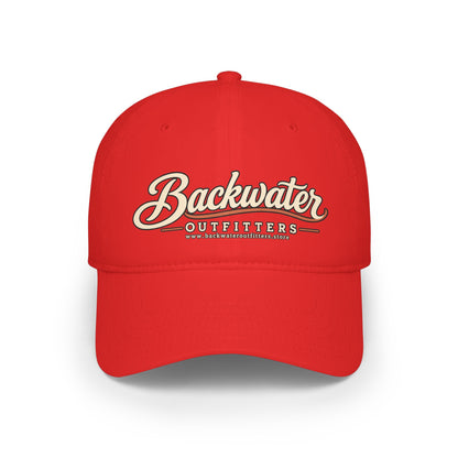 Backwater Outfitters Low Profile Baseball Cap – Retro Script Outdoor Hat