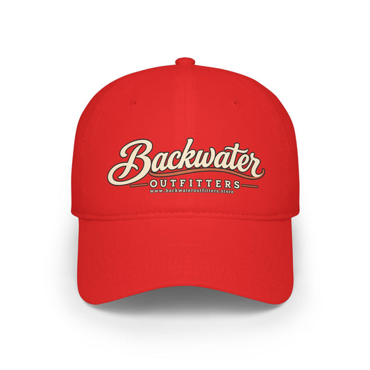 Backwater Outfitters Low Profile Baseball Cap – Retro Script Outdoor Hat