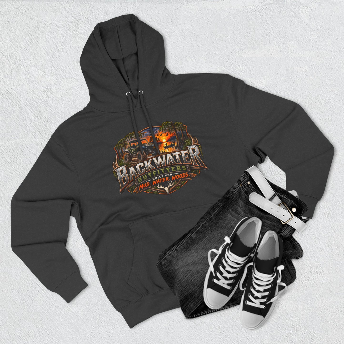 Backwater Outfitters Mud Bogging Hoodie — “If You Can Read This… Send It” Off-Road Pullover