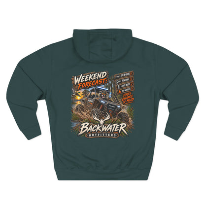 Backwater Outfitters "Weekend Forecast" Off-Road Hoodie — ATV Mud Riding Graphic Hoodie