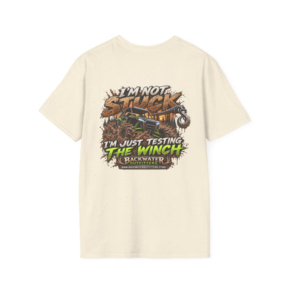 Buggy Off-Road T-Shirt — "I'm Not Stuck, I'm Just Testing the Winch" Truck & 4x4 Tee Printify