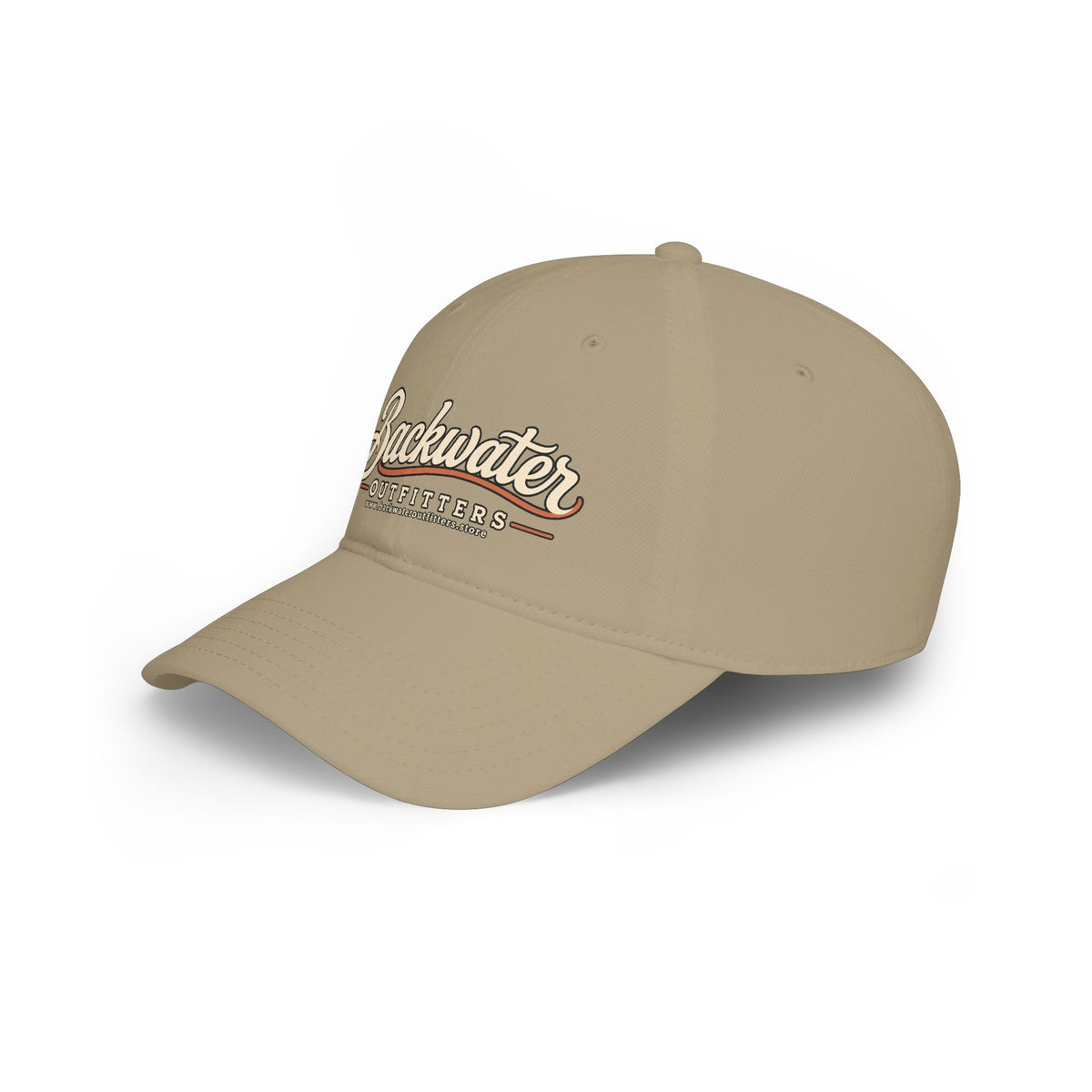 Backwater Outfitters Low Profile Baseball Cap – Retro Script Outdoor Hat