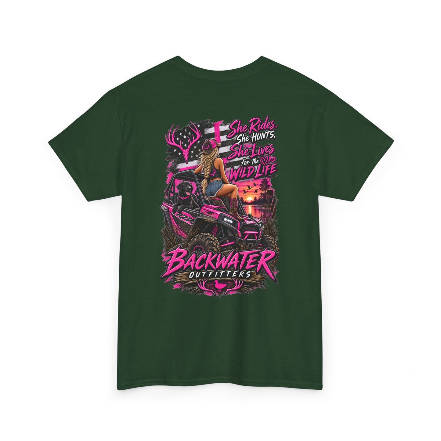 Backwater Bayou Graphic Tee — "Backwater Buttwhips" Outdoor Fishing & Hunting Shirt
