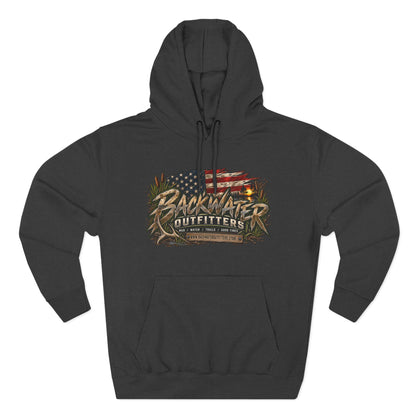 Backwater Outfitters Off-Road Hoodie – American Flag & UTV Graphic Fleece Printify
