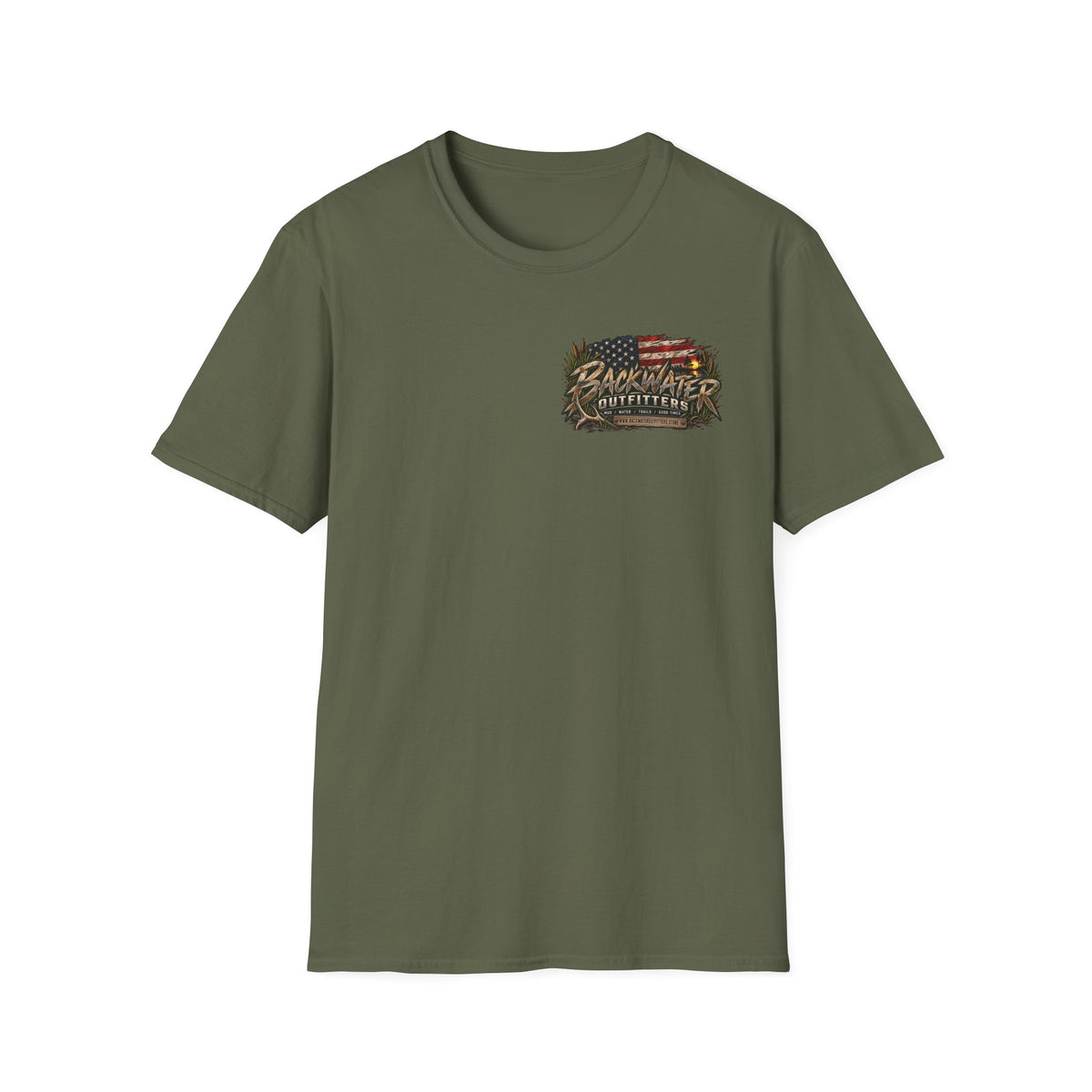 Backwater Outfitters Outdoor Fishing Graphic T-Shirt