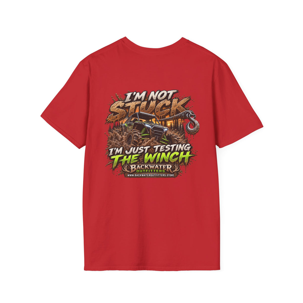 Buggy Off-Road T-Shirt — "I'm Not Stuck, I'm Just Testing the Winch" Truck & 4x4 Tee Printify