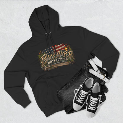 Backwater Outfitters Off-Road Hoodie – American Flag & UTV Graphic Fleece Printify