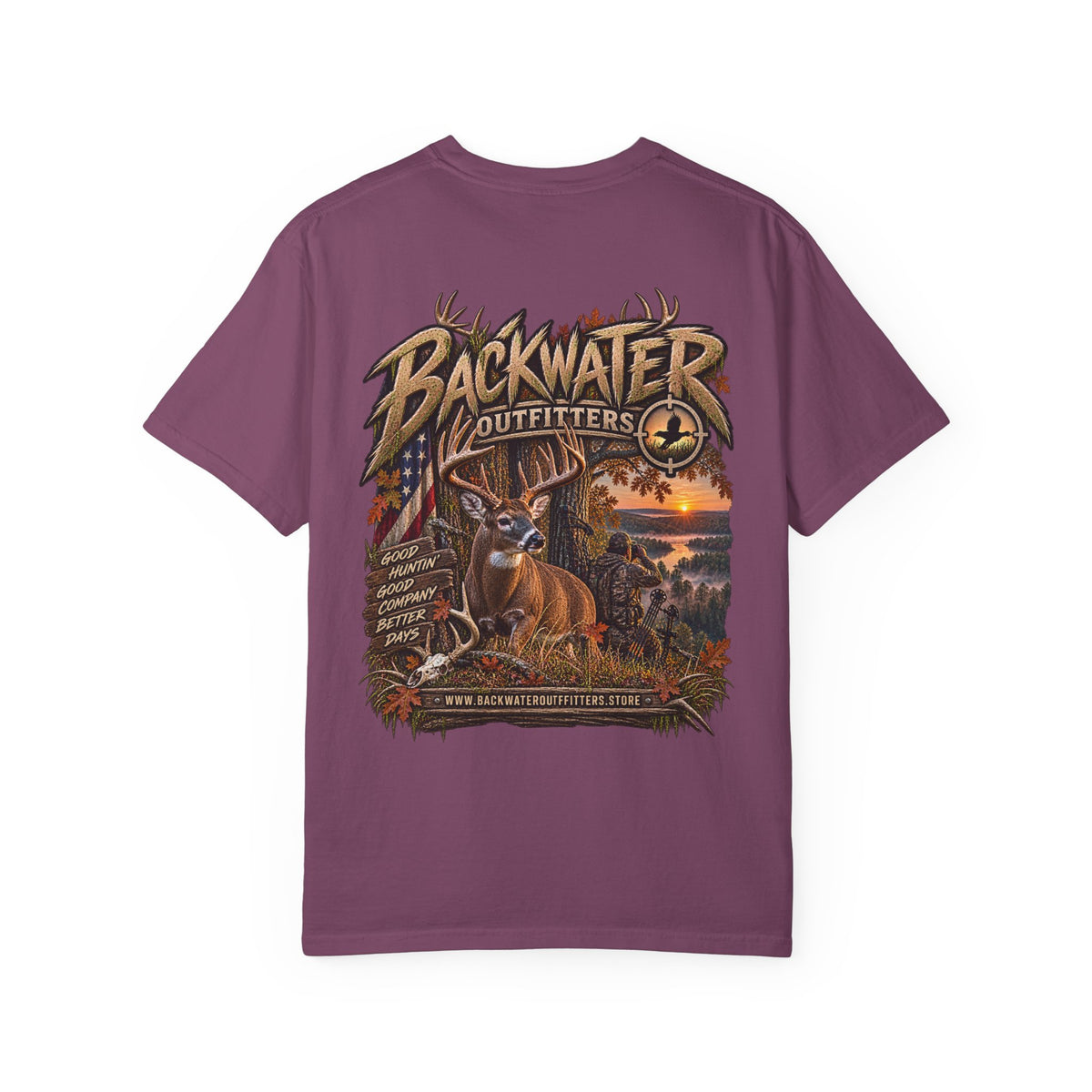 Backwater Outfitters Deer Graphic T-Shirt Printify