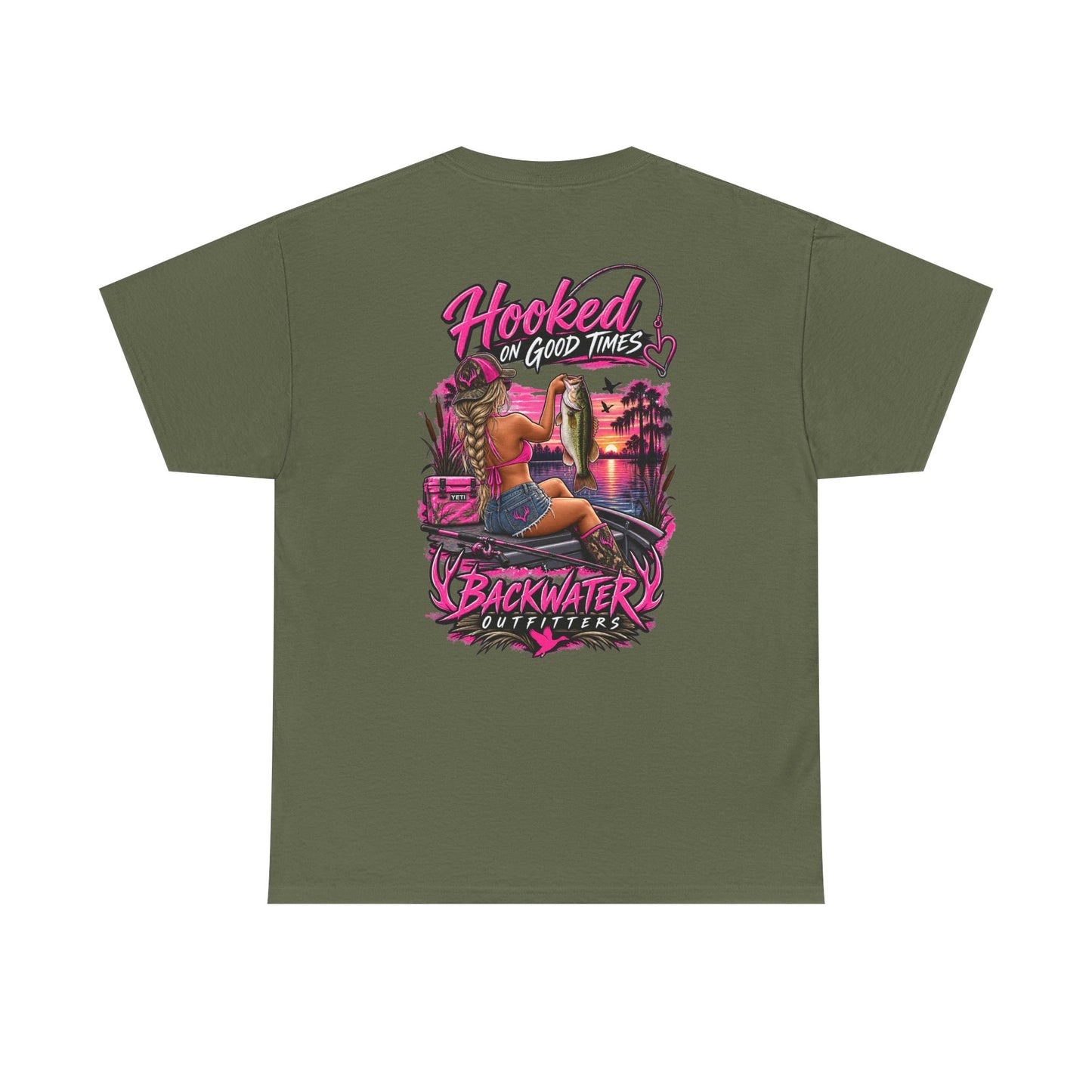 Backwater Outfitters "Hooked on Good Times" Graphic Tee