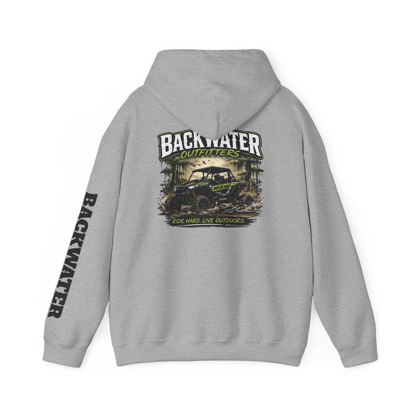 Backwater Outfitters Hoodie — Outdoor Off-Road Graphic Pullover