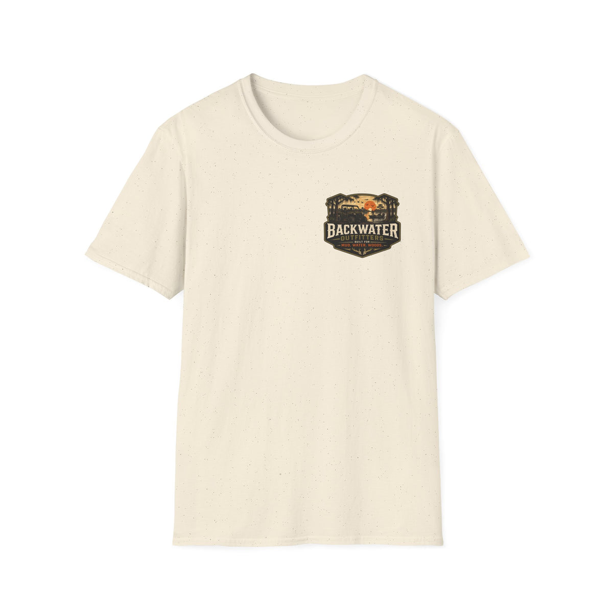 Backwater Outfitters Retro Bass Fishing Logo T-Shirt Printify