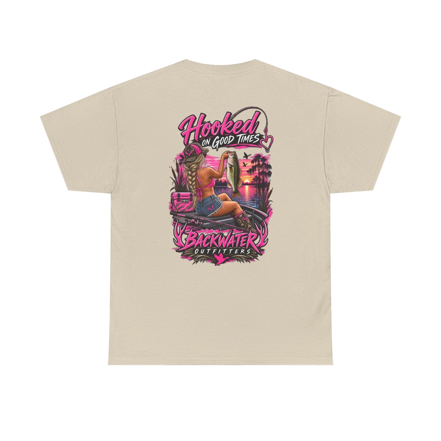 Backwater Outfitters "Hooked on Good Times" Graphic Tee