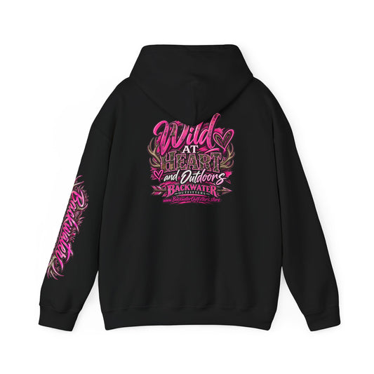Backwater 'Wild At Heart' Hoodie – Outdoors Adventure Pullover Printify