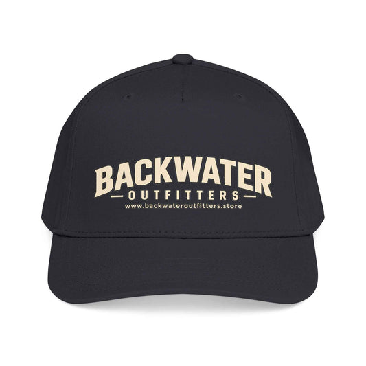 Backwater Outfitters Mid-Profile Baseball Cap — Outdoor Fishing & Hunting Logo Hat