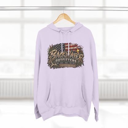 Backwater Outfitters Off-Road Hoodie – American Flag & UTV Graphic Fleece Printify