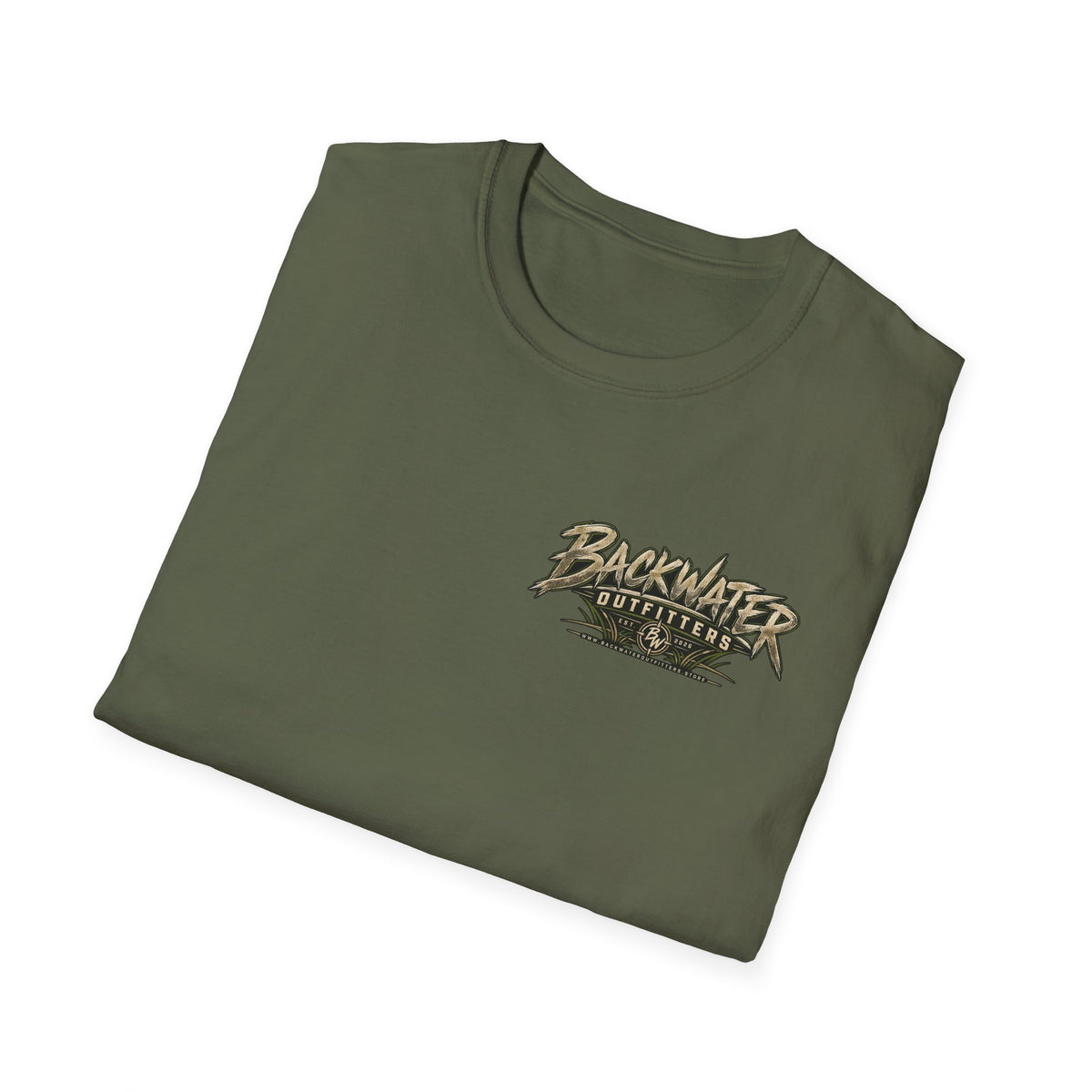Backwater Outfitters T-Shirt – Sunset Marsh Fishing Tee Printify