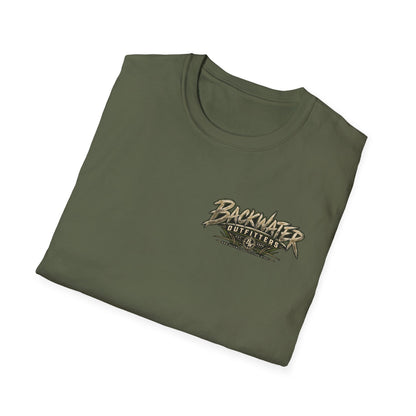 Backwater Outfitters T-Shirt – Sunset Marsh Fishing Tee Printify
