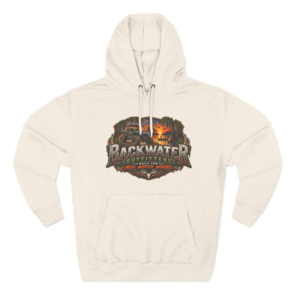 Backwater Outfitters Hoodie — Ride It, Hunt It, Fish It Graphic Pullover