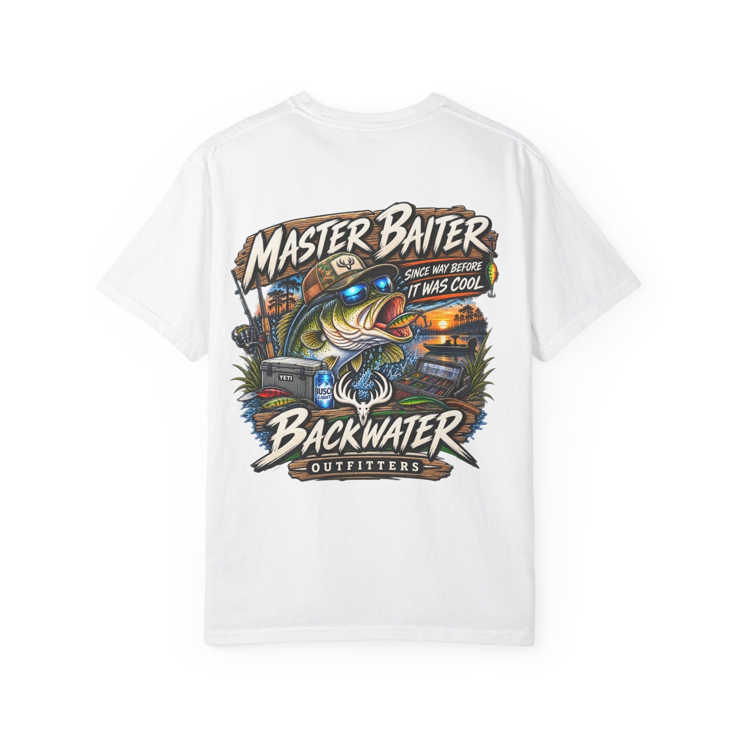 Master Baiter Backwater Outfitters Fishing T-Shirt