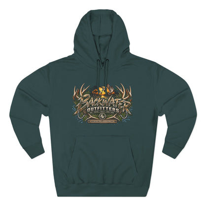 Backwater Outfitters Hoodie — Off‑Road Adventure Fleece Pullover Printify