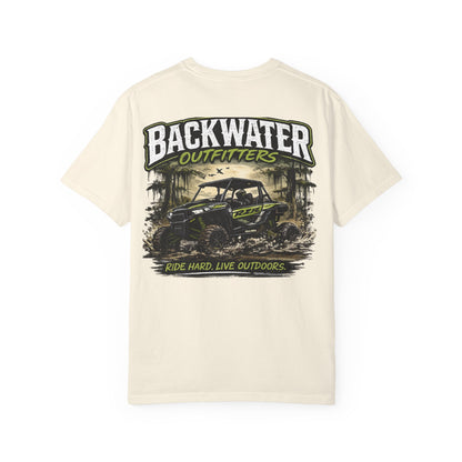 Backwater Outfitters UTV Adventure T-Shirt — "Ride Hard, Live Outdoors" Graphic Tee