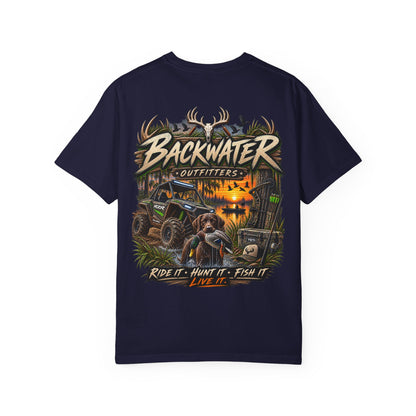 Backwater Outfitters Graphic T-Shirt — Ride It • Hunt It • Fish It