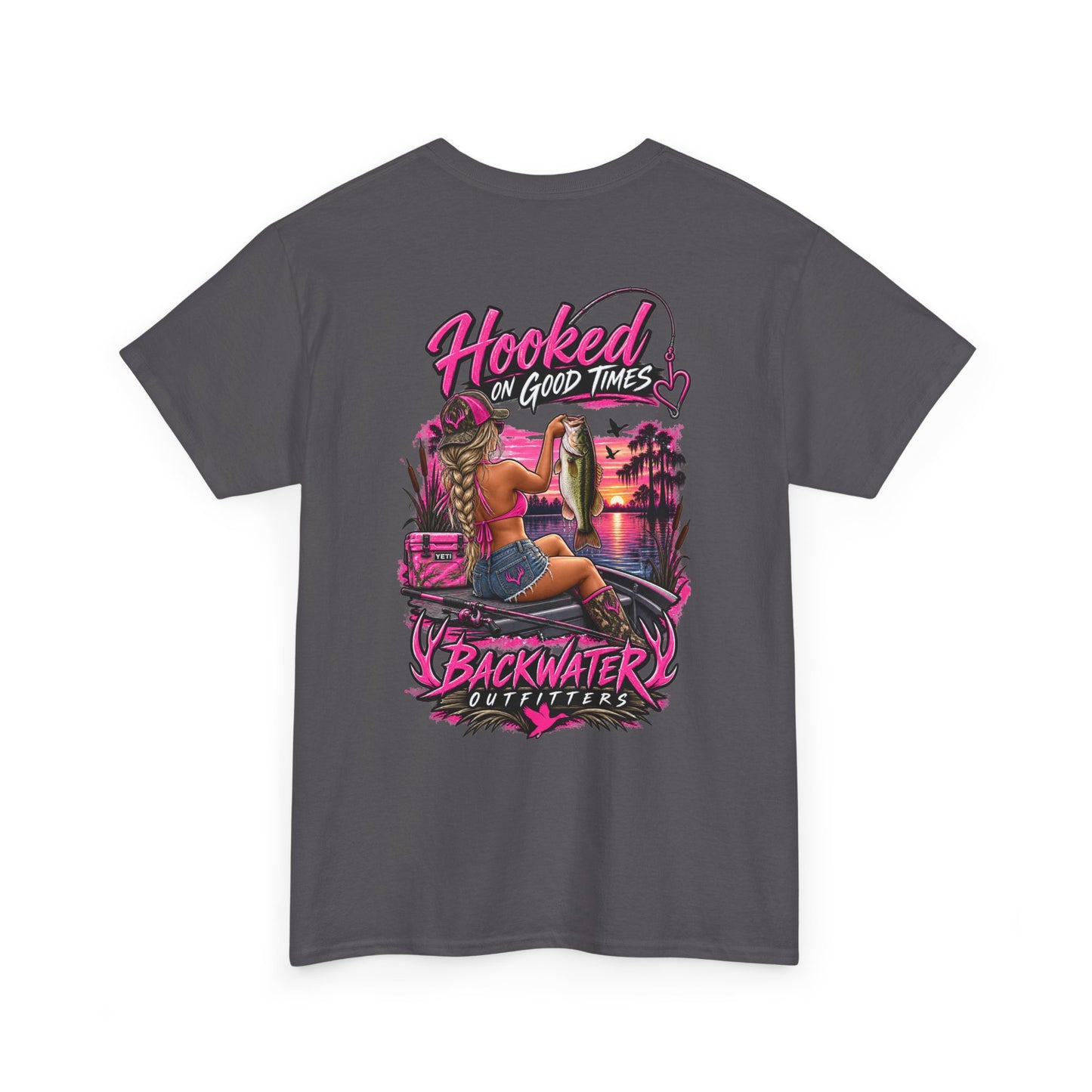 Backwater Outfitters "Hooked on Good Times" Graphic Tee