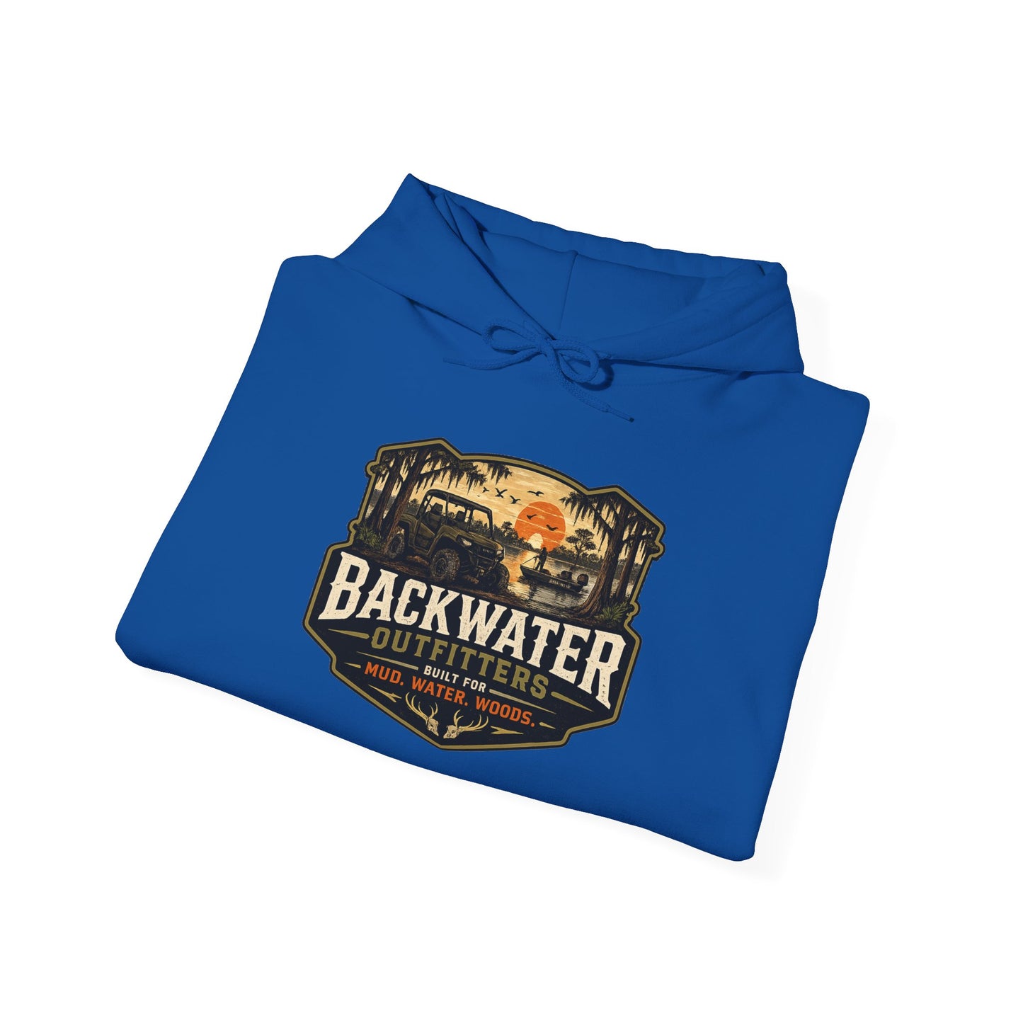 Backwater Outfitters Hoodie – "Can't Talk, I'm in a Stand Meeting" Hunting Hoodie