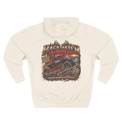 Backwater Outfitters Off-Road Hoodie – American Flag & UTV Graphic Fleece Printify