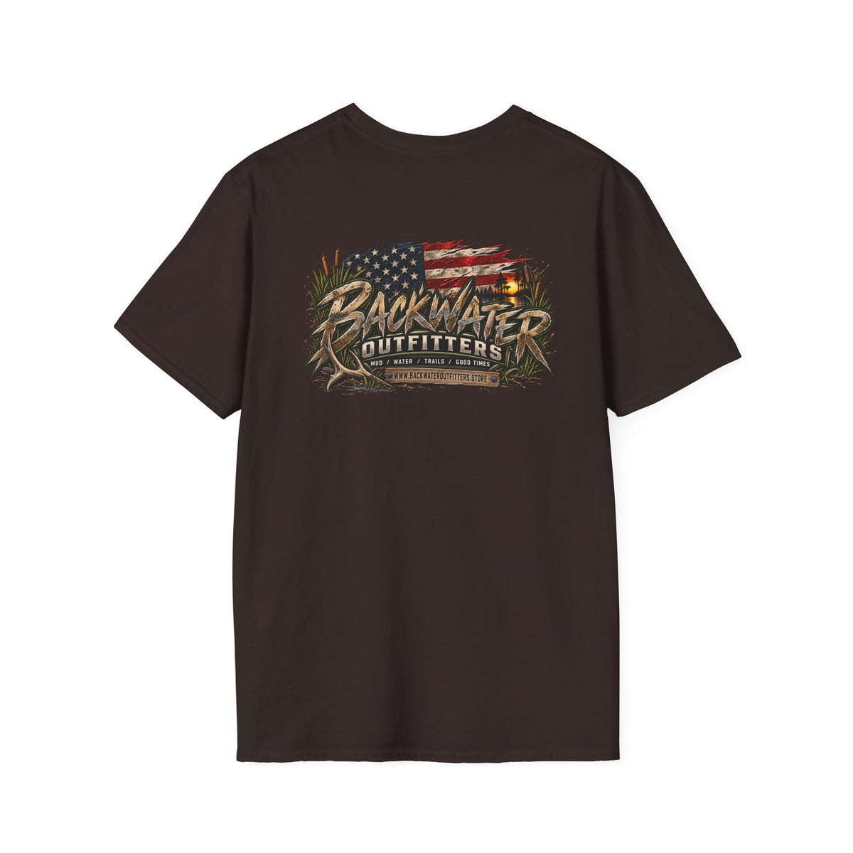 Backwater Outfitters Outdoor Fishing Graphic T-Shirt