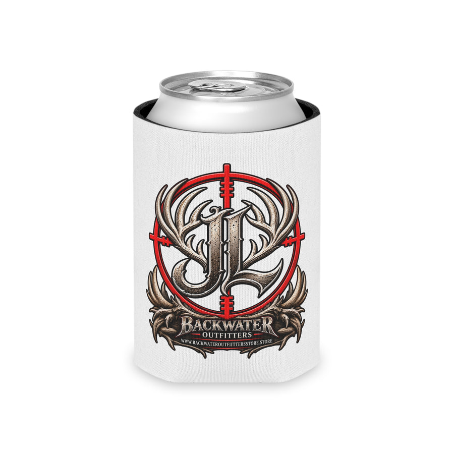 James Luker Can Cooler - Backwater Outfitters Antler Crosshairs Logo Koozie Printify