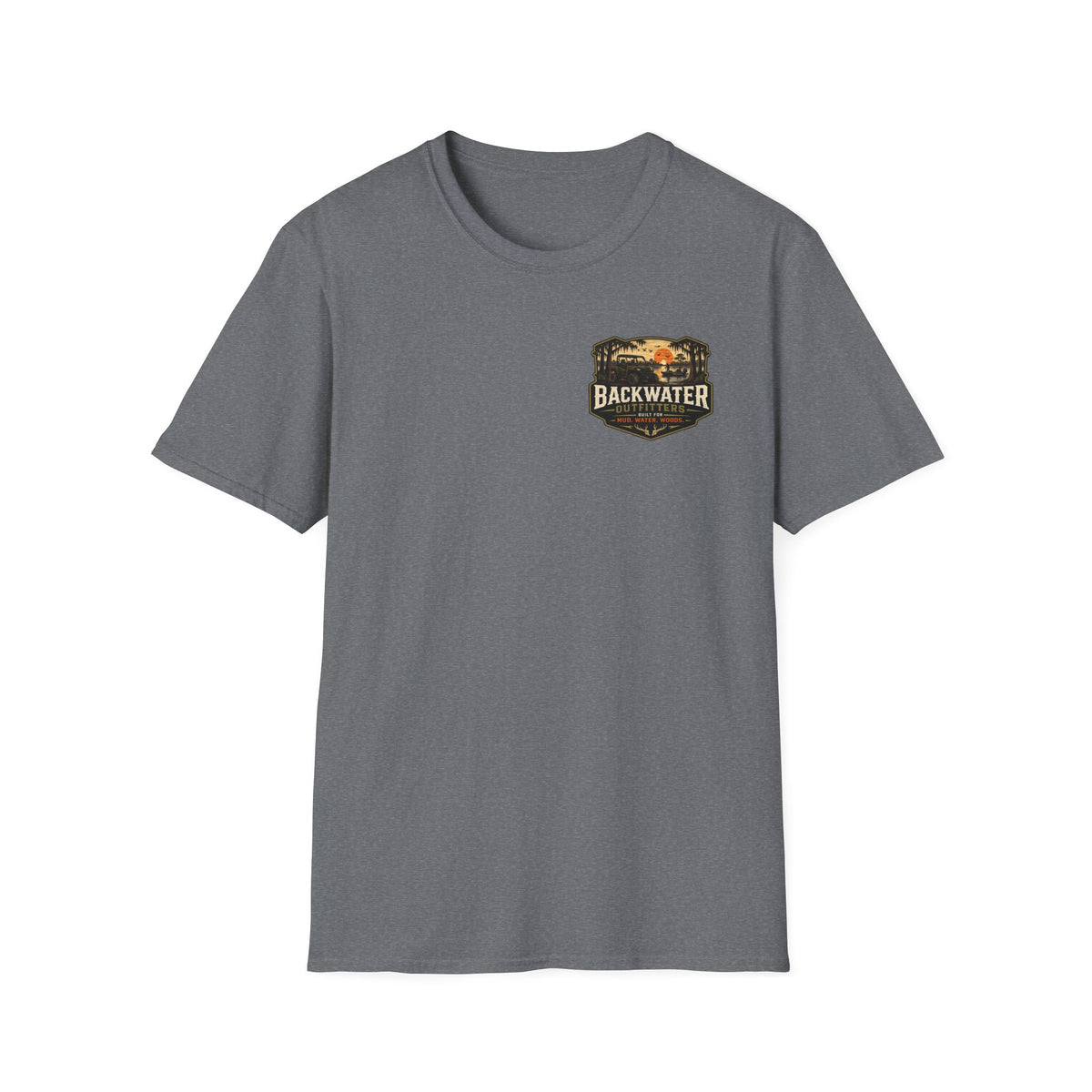 Backwater Outfitters Buggy T-Shirt — Vintage Sunset Fishing & Outdoors Tee