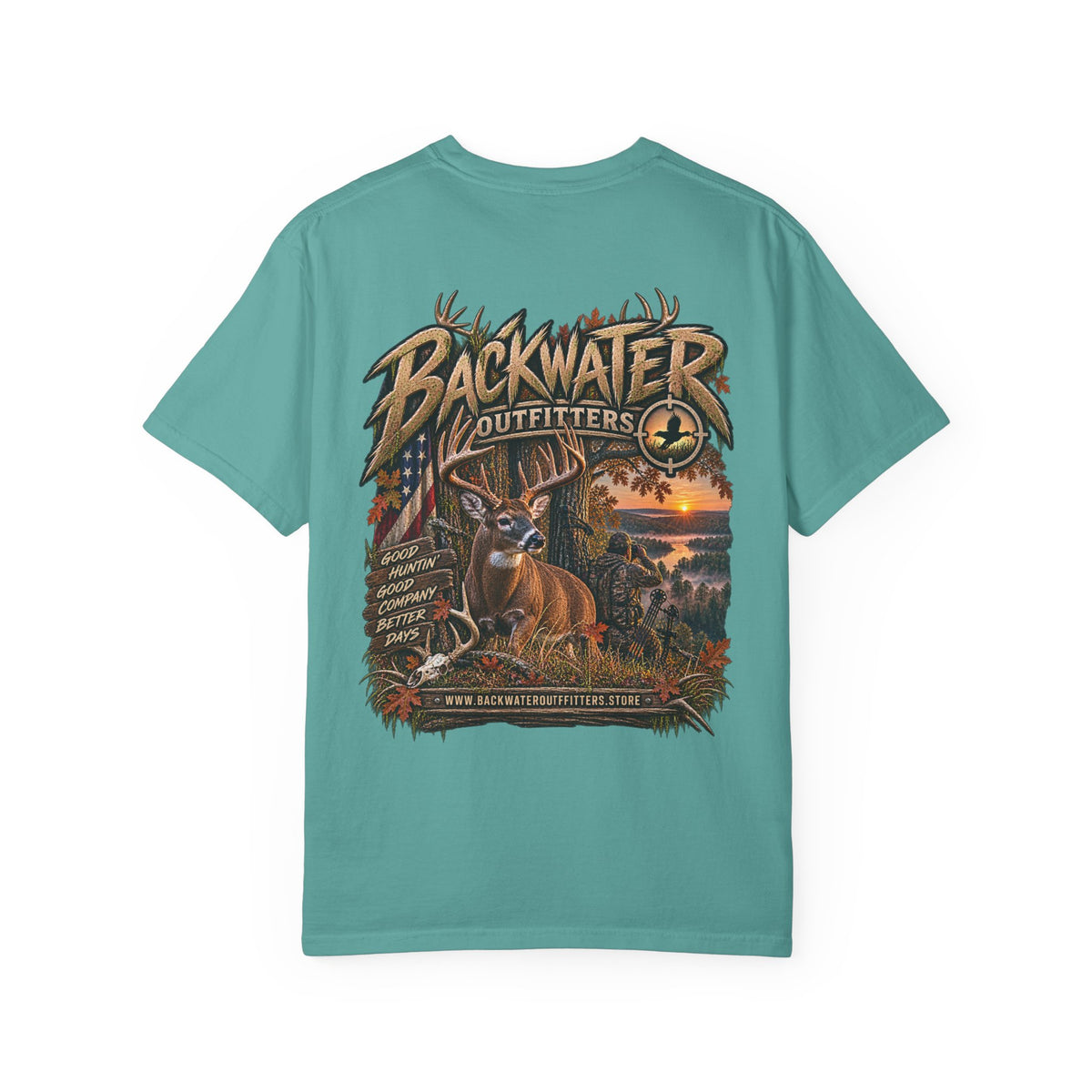 Backwater Outfitters Deer Graphic T-Shirt Printify