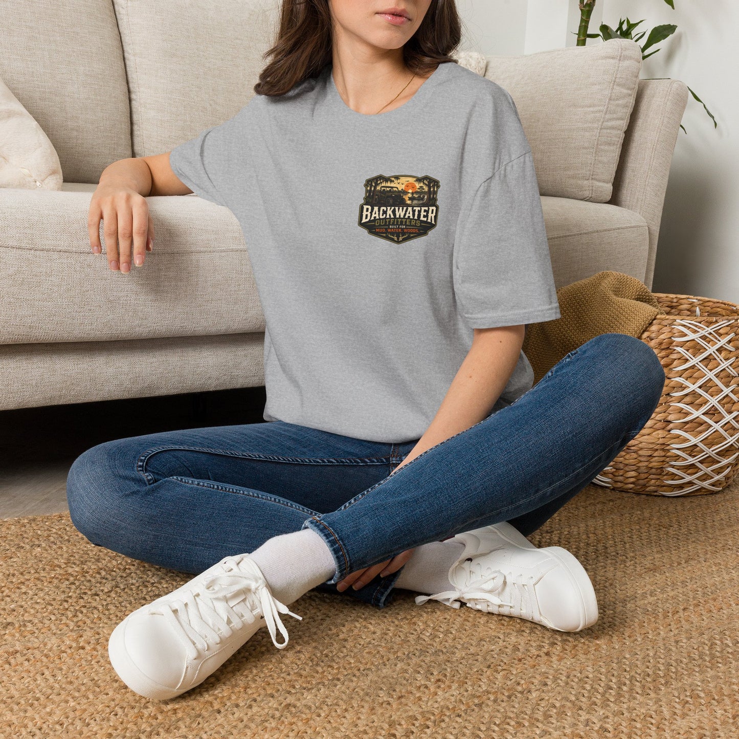 Backwater Outfitters Retro Sunset Logo T-Shirt