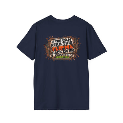 Buggy T-Shirt — 'If You Can Read This, Flip Me Back Over' Fishing Backwater Graphic Tee Printify